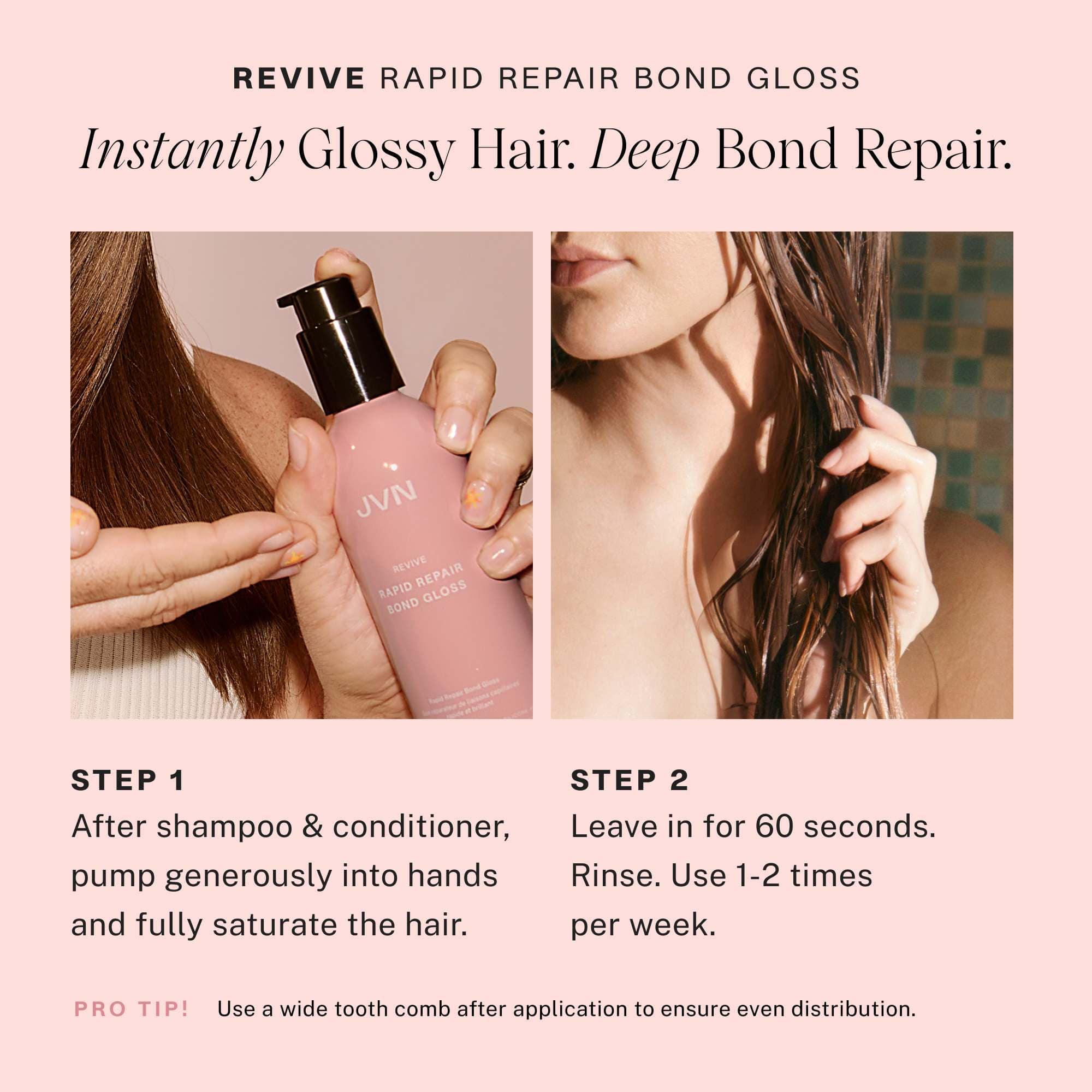 JVN Styler Revive Rapid Repair Bond Gloss Revive Rapid Repair Bond Gloss | Repairing Shine Treatment | JVN sulfate-free silicone-free sustainable